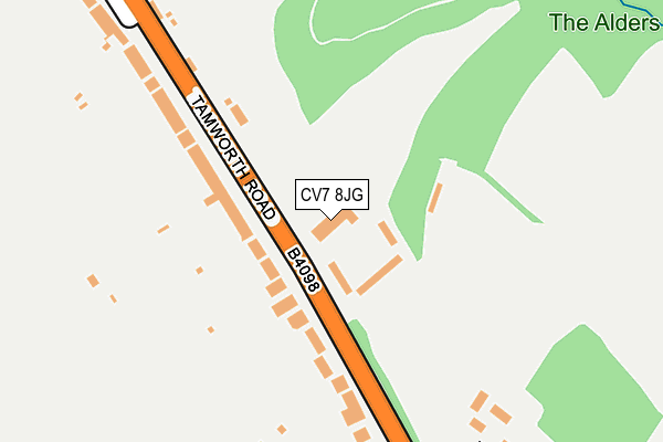 CV7 8JG map - OS OpenMap – Local (Ordnance Survey)