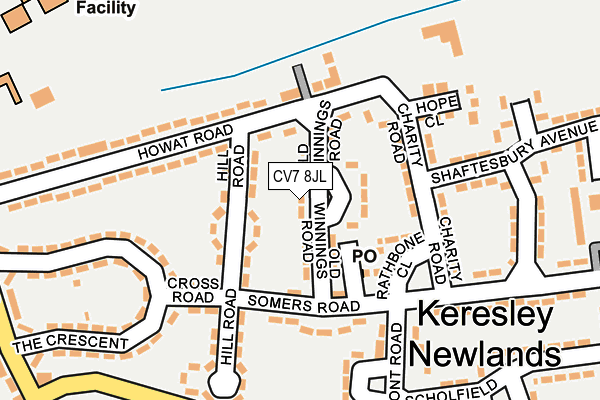 CV7 8JL map - OS OpenMap – Local (Ordnance Survey)