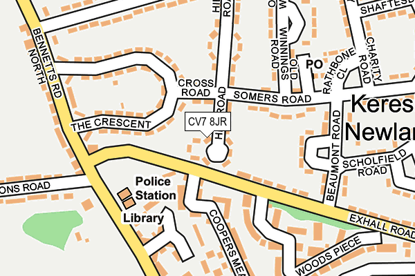 CV7 8JR map - OS OpenMap – Local (Ordnance Survey)