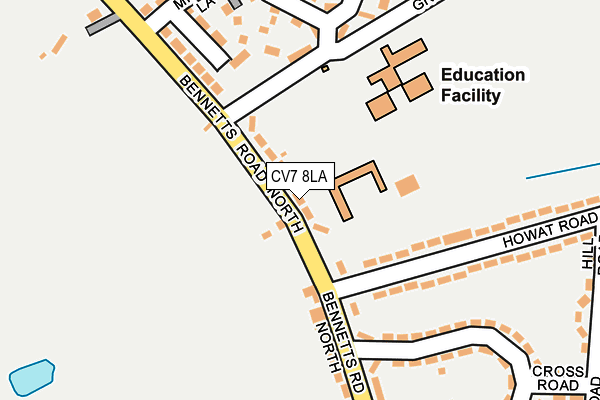 CV7 8LA map - OS OpenMap – Local (Ordnance Survey)