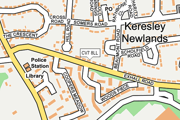 CV7 8LL map - OS OpenMap – Local (Ordnance Survey)