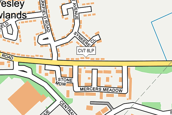 CV7 8LP map - OS OpenMap – Local (Ordnance Survey)