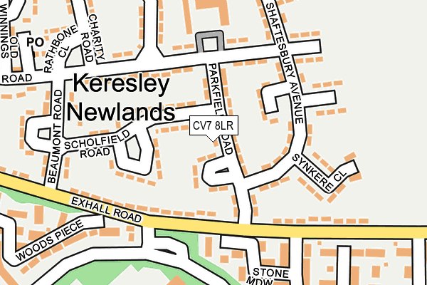 CV7 8LR map - OS OpenMap – Local (Ordnance Survey)