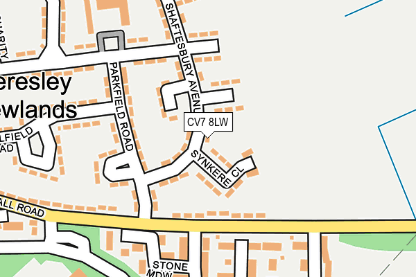 CV7 8LW map - OS OpenMap – Local (Ordnance Survey)