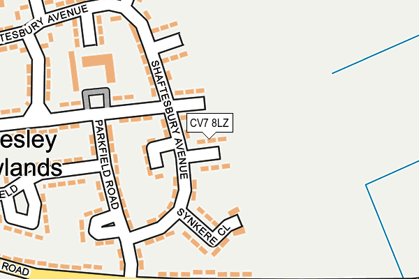 CV7 8LZ map - OS OpenMap – Local (Ordnance Survey)