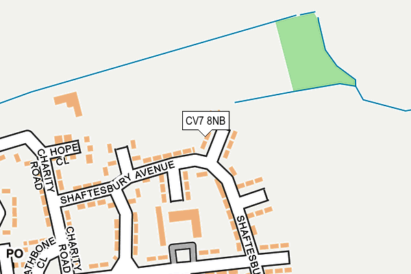 CV7 8NB map - OS OpenMap – Local (Ordnance Survey)