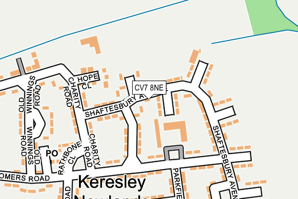 CV7 8NE map - OS OpenMap – Local (Ordnance Survey)