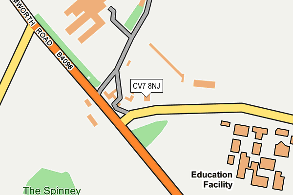 CV7 8NJ map - OS OpenMap – Local (Ordnance Survey)
