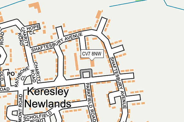 CV7 8NW map - OS OpenMap – Local (Ordnance Survey)