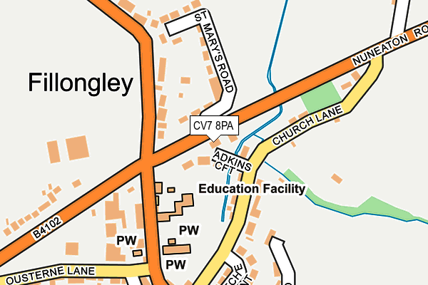 Map of CHURCH LANE (FILLONGLEY) MANAGEMENT COMPANY LIMITED at local scale