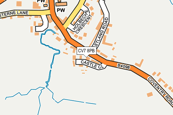 CV7 8PB map - OS OpenMap – Local (Ordnance Survey)