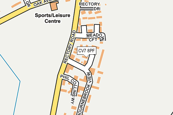 CV7 8PF map - OS OpenMap – Local (Ordnance Survey)