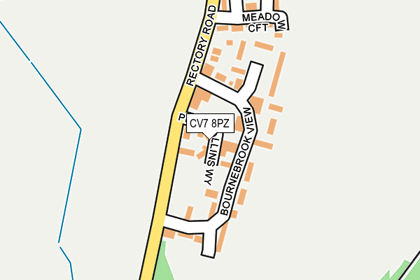 CV7 8PZ map - OS OpenMap – Local (Ordnance Survey)