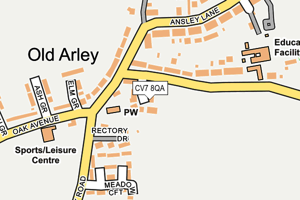 CV7 8QA map - OS OpenMap – Local (Ordnance Survey)
