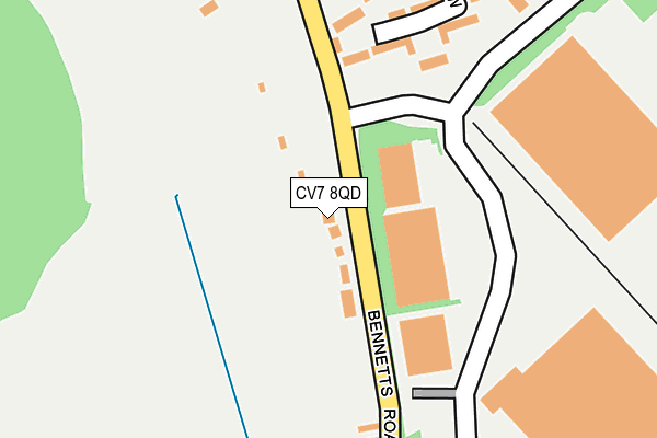 CV7 8QD map - OS OpenMap – Local (Ordnance Survey)