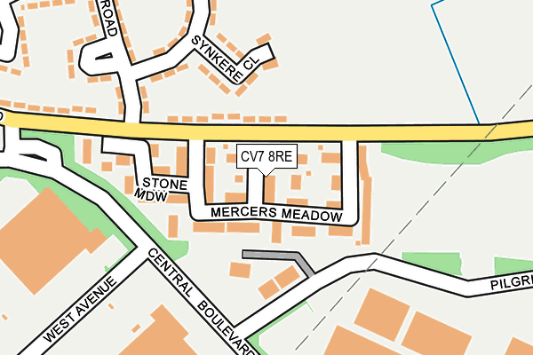 CV7 8RE map - OS OpenMap – Local (Ordnance Survey)