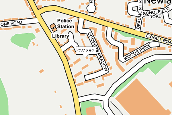 CV7 8RG map - OS OpenMap – Local (Ordnance Survey)