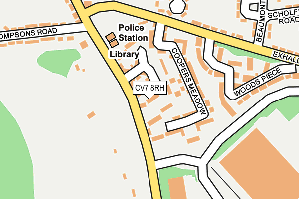 CV7 8RH map - OS OpenMap – Local (Ordnance Survey)