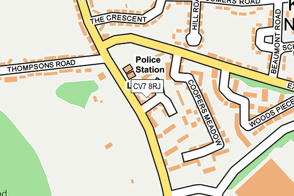 CV7 8RJ map - OS OpenMap – Local (Ordnance Survey)