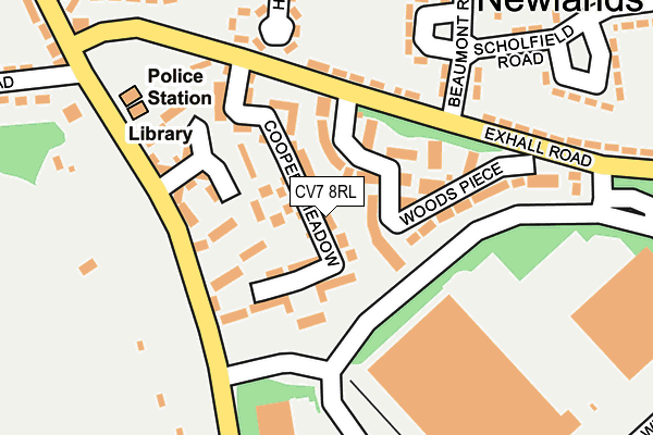 CV7 8RL map - OS OpenMap – Local (Ordnance Survey)