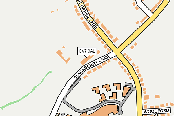 CV7 9AL map - OS OpenMap – Local (Ordnance Survey)