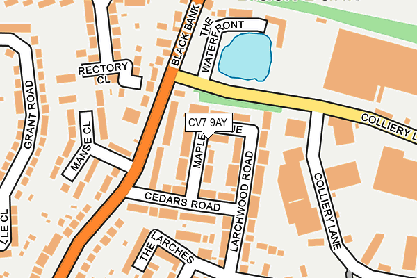 CV7 9AY map - OS OpenMap – Local (Ordnance Survey)