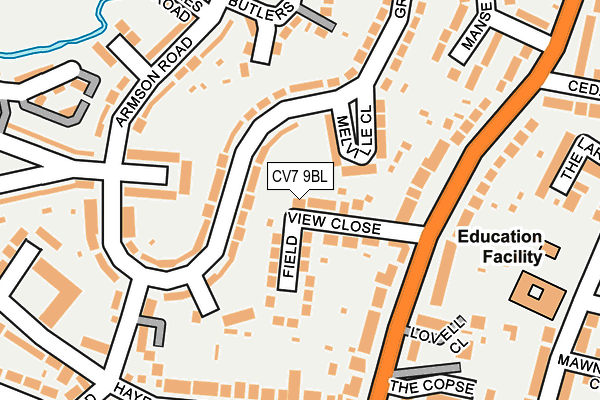 CV7 9BL map - OS OpenMap – Local (Ordnance Survey)