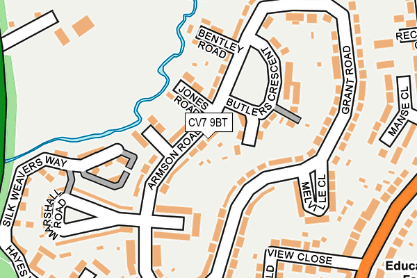 CV7 9BT map - OS OpenMap – Local (Ordnance Survey)