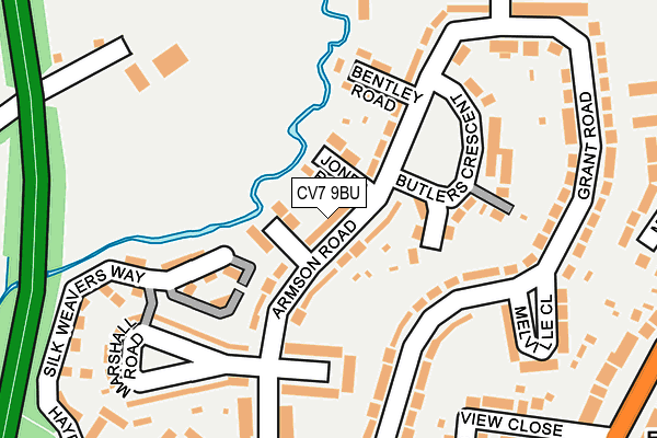 CV7 9BU map - OS OpenMap – Local (Ordnance Survey)