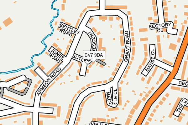 CV7 9DA map - OS OpenMap – Local (Ordnance Survey)