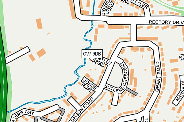 CV7 9DB map - OS OpenMap – Local (Ordnance Survey)