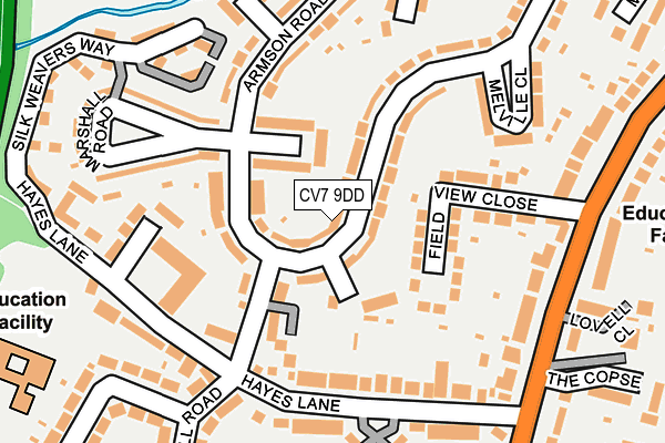 CV7 9DD map - OS OpenMap – Local (Ordnance Survey)