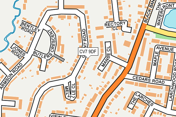 CV7 9DF map - OS OpenMap – Local (Ordnance Survey)