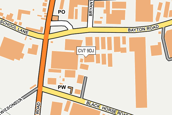 CV7 9DJ map - OS OpenMap – Local (Ordnance Survey)