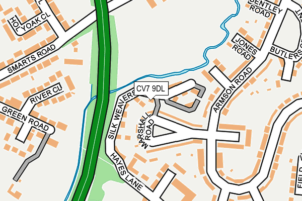 CV7 9DL map - OS OpenMap – Local (Ordnance Survey)