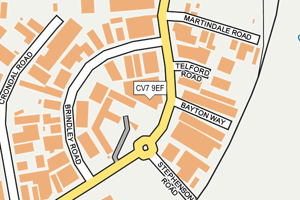CV7 9EF map - OS OpenMap – Local (Ordnance Survey)
