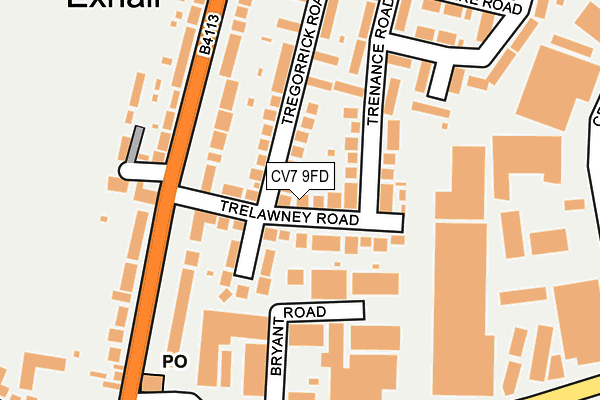 CV7 9FD map - OS OpenMap – Local (Ordnance Survey)