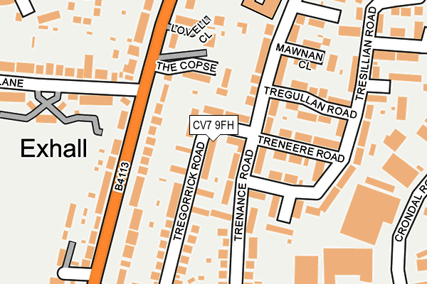 CV7 9FH map - OS OpenMap – Local (Ordnance Survey)
