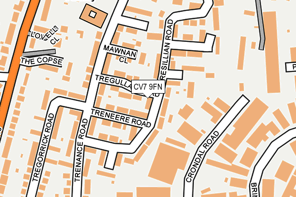 CV7 9FN map - OS OpenMap – Local (Ordnance Survey)