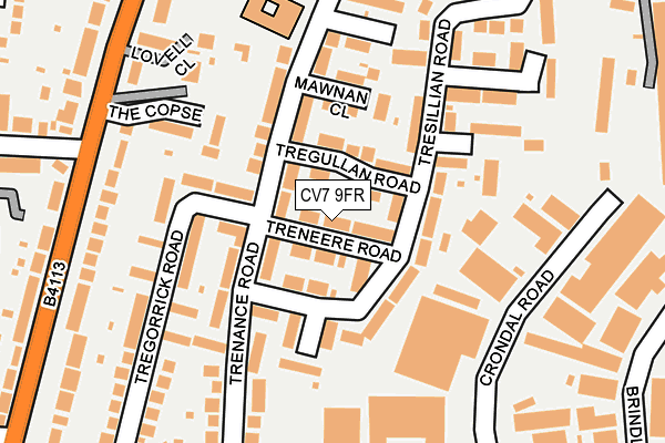 CV7 9FR map - OS OpenMap – Local (Ordnance Survey)