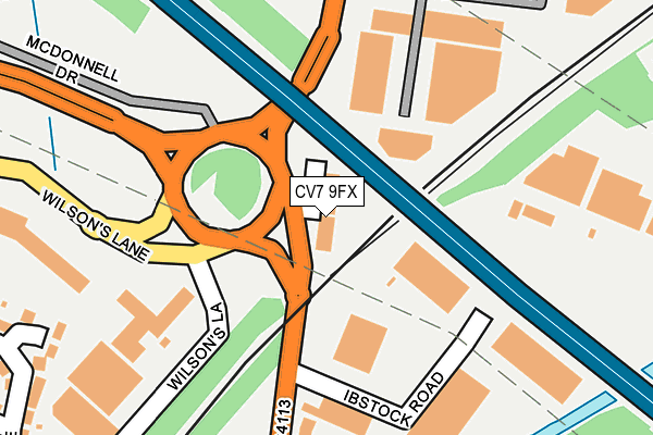 CV7 9FX map - OS OpenMap – Local (Ordnance Survey)