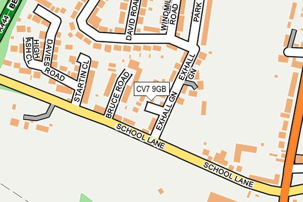 CV7 9GB map - OS OpenMap – Local (Ordnance Survey)