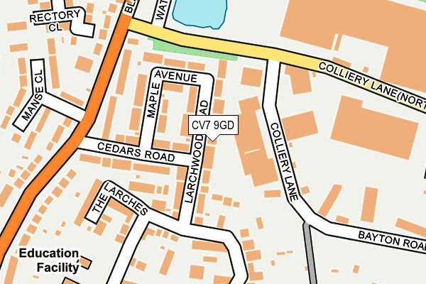 CV7 9GD map - OS OpenMap – Local (Ordnance Survey)