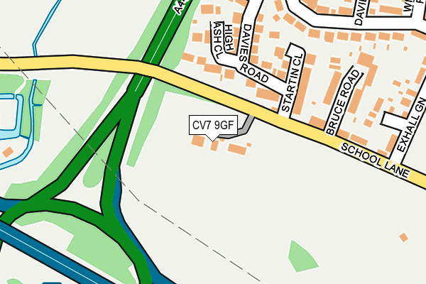 CV7 9GF map - OS OpenMap – Local (Ordnance Survey)