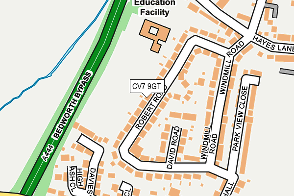 CV7 9GT map - OS OpenMap – Local (Ordnance Survey)