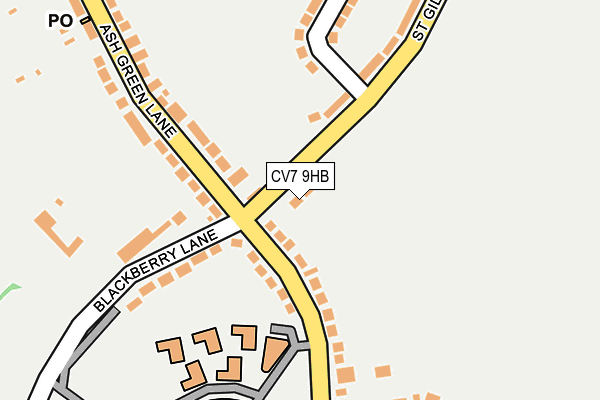 CV7 9HB map - OS OpenMap – Local (Ordnance Survey)