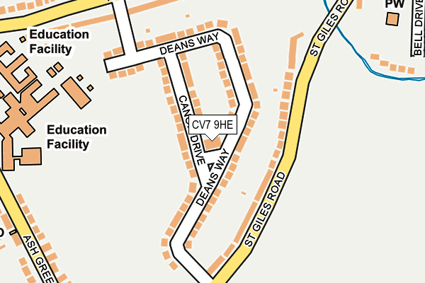 CV7 9HE map - OS OpenMap – Local (Ordnance Survey)