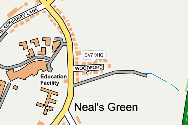 CV7 9HQ map - OS OpenMap – Local (Ordnance Survey)