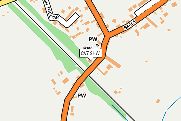 CV7 9HW map - OS OpenMap – Local (Ordnance Survey)