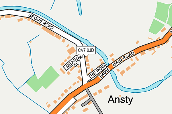 CV7 9JD map - OS OpenMap – Local (Ordnance Survey)